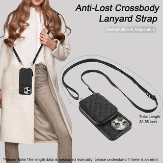 Foto 5 | Foto 5 | Funda Tipo Cartera Tipo Bandolera Bocasal Para Iphone 16 Pro De 6,3 Pulgadas, Color Negro - Venta Internacional.