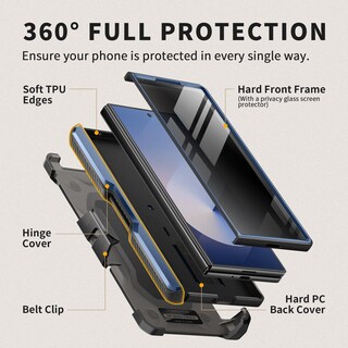 Foto 3 | Foto 3 | Funda De Teléfono Tongate Para Samsung Galaxy Z Fold 6 Azul Con S Pen - Venta Internacional.