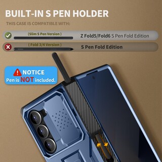Foto 4 | Foto 4 | Funda De Teléfono Tongate Para Samsung Galaxy Z Fold 6 Azul Con S Pen - Venta Internacional.