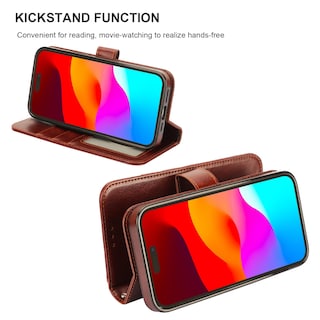 Foto 7 | Foto 7 | Funda Tipo Cartera Bocasal Para Iphone 15 Pro Con Magsafe De Piel Marrón - Venta Internacional.