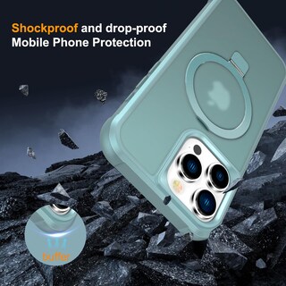 Foto 3 | Foto 3 | Funda Para Teléfono Sterker Con Soporte Magnético Para Iphone 15 Pro, Color Verde - Venta Internacional.