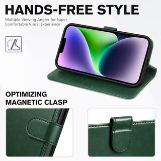 Foto 4 | Foto 4 | Funda Tipo Cartera Tucch Para Iphone 14 6.1 Con Bloqueo Rfid, Color Verde Medianoche - Venta Internacional.