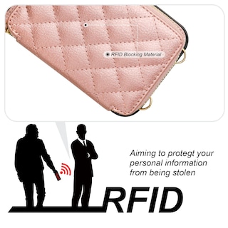 Foto 3 | Foto 3 | Funda Tipo Cartera Tipo Bandolera Bocasal Para Iphone 11 Pro Max, Color Oro Rosa - Venta Internacional.