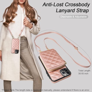 Foto 6 | Foto 6 | Funda Tipo Cartera Tipo Bandolera Bocasal Para Iphone 11 Pro Max, Color Oro Rosa - Venta Internacional.