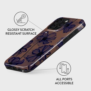 Foto 3 | Foto 3 | Funda De Teléfono Burga Compatible Con Iphone 15 Pro Max - Flores Oscuras - Venta Internacional.