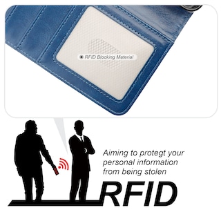 Foto 6 | Foto 6 | Funda Tipo Cartera Bocasal Para Iphone 15 De 6.1 Pulgadas Con Piel Azul Magsafe - Venta Internacional.
