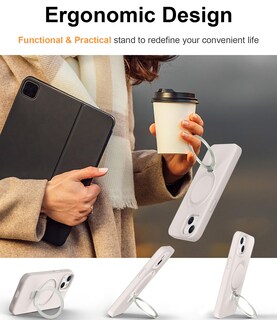 Foto 2 | Foto 2 | Funda De Silicona Sterker Con Soporte Magnético Para Iphone 13/14 - Venta Internacional.