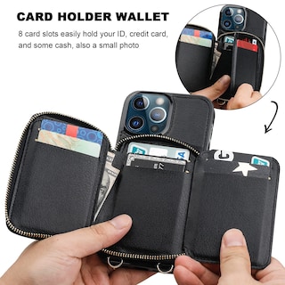 Foto 7 | Foto 7 | Funda Tipo Cartera Bocasal Con Bloqueo Rfid Para Iphone 13 Pro Max De 6.7 Pulgadas - Venta Internacional.