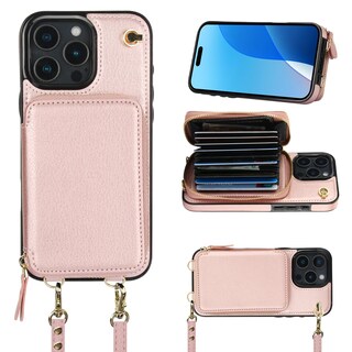 Foto 1 | Foto 1 | Funda Tipo Cartera Tipo Bandolera Bocasal Para Iphone 16 Pro Max En Oro Rosa - Venta Internacional.