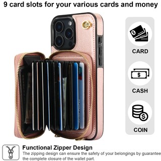 Foto 3 | Foto 3 | Funda Tipo Cartera Tipo Bandolera Bocasal Para Iphone 16 Pro Max En Oro Rosa - Venta Internacional.