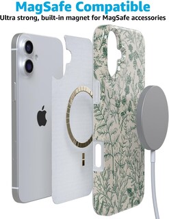 Foto 7 | Foto 7 | Funda Para Teléfono Iphone 16 Sage Garden Green Floral - Venta Internacional.