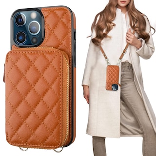 Foto 1 | Foto 1 | Funda Tipo Cartera Tipo Bandolera Bocasal Para Iphone 13 Pro Max, Color Marrón - Venta Internacional.