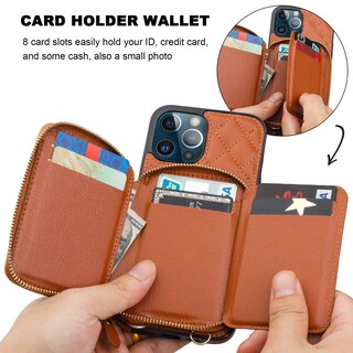Foto 4 | Foto 4 | Funda Tipo Cartera Tipo Bandolera Bocasal Para Iphone 13 Pro Max, Color Marrón - Venta Internacional.