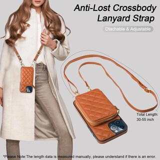 Foto 6 | Foto 6 | Funda Tipo Cartera Tipo Bandolera Bocasal Para Iphone 13 Pro Max, Color Marrón - Venta Internacional.