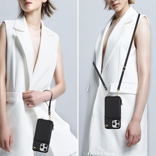 Foto 5 | Foto 5 | Funda Tipo Cartera Tipo Bandolera Bocasal Para Iphone 15 Pro Max, Color Negro - Venta Internacional.