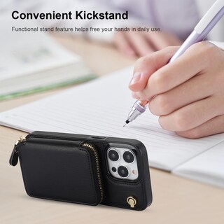 Foto 6 | Foto 6 | Funda Tipo Cartera Tipo Bandolera Bocasal Para Iphone 15 Pro Max, Color Negro - Venta Internacional.