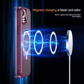 Foto 4 | Foto 4 | Funda De Teléfono Sterker Con Soporte Magnético Para Iphone 15, Color Rojo Vino - Venta Internacional.