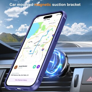 Foto 5 | Foto 5 | Funda Para Teléfono Sterker Con Soporte Magnético Para Iphone 15 Pro, Azul - Venta Internacional.