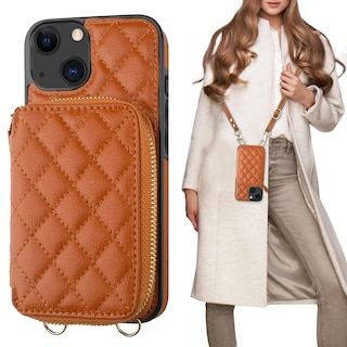 Foto 1 | Foto 1 | Funda Tipo Cartera Tipo Bandolera Bocasal Para Iphone 13 De 6,1 Pulgadas, Color Marrón - Venta Internacional.
