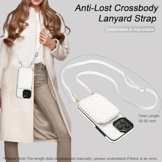 Foto 5 | Foto 5 | Funda Tipo Cartera Tipo Bandolera Bocasal Para Iphone 16 Pro Max, Color Blanco - Venta Internacional.