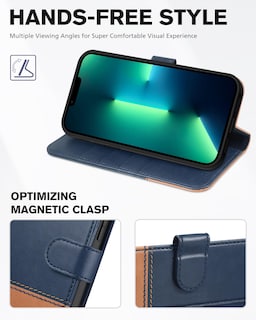 Foto 4 | Foto 4 | Funda De Teléfono Tucch Wallet De Piel Sintética Rfid Para Iphone 13 Pro Max 6.7 - Venta Internacional.
