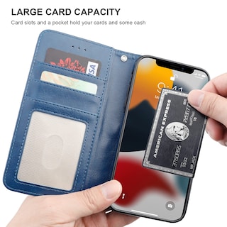 Foto 6 | Foto 6 | Funda Tipo Cartera Bocasal Desmontable Para Iphone 13 De 6.1 Pulgadas, Color Azul - Venta Internacional.