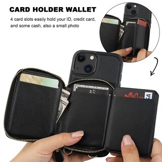 Foto 7 | Foto 7 | Funda Tipo Cartera Bocasal Con Bloqueo Rfid Para Iphone 14/13 De 6.1 Pulgadas - Venta Internacional.