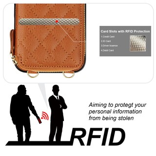 Foto 3 | Foto 3 | Funda Tipo Cartera Tipo Bandolera Bocasal Para Iphone 16 Pro Max, Color Marrón - Venta Internacional.