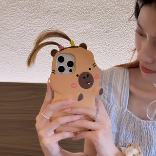 Foto 4 | Foto 4 | Funda De Teléfono Qokcoahn Para Iphone 15 Pro Diseño De Capibara Marrón - Venta Internacional.