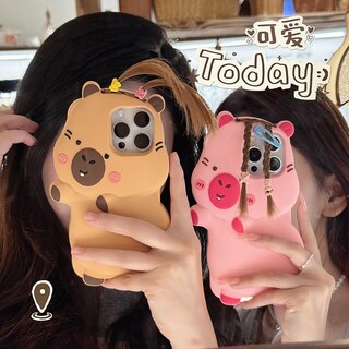 Foto 7 | Foto 7 | Funda De Teléfono Qokcoahn Para Iphone 15 Pro Diseño De Capibara Marrón - Venta Internacional.