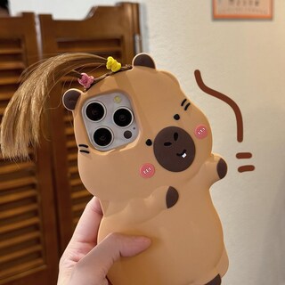 Foto 3 | Foto 3 | Funda De Teléfono Qokcoahn Para Iphone 14 Pro Diseño De Capibara Marrón - Venta Internacional.