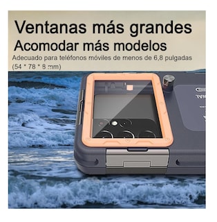 Foto 4 | Foto 4 | Funda Para Teléfono De Buceo Universal Submarino 15 M Negro/naranja