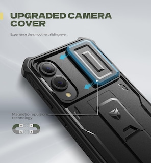 Foto 3 | Foto 3 | Funda Dexnor Para Samsung Galaxy S25 Edge Con Funda De Cámara Negra - Venta Internacional.