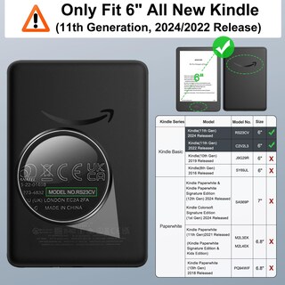 Foto 2 | Foto 2 | Funda Moko Para Kindle 6 (11.ª Generación 2024/2022) Con Función De Encendido Y Apagado Automáticos - Venta Internacional.