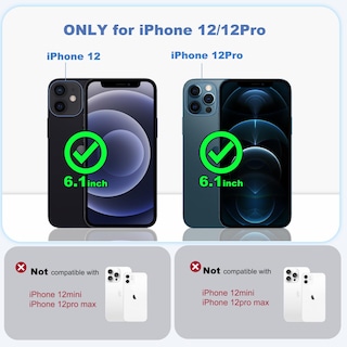 Foto 2 | Foto 2 | Funda De Teléfono Tianli Diseñada Para Iphone 12/12 Pro Con Soporte Anular - Venta Internacional.