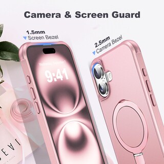 Foto 7 | Foto 7 | Funda De Teléfono Tianli Diseñada Para Iphone 16 Con Soporte De Anillo Magnético - Venta Internacional.