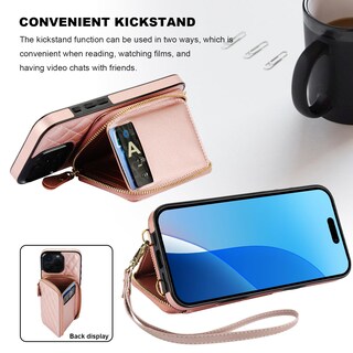 Foto 6 | Foto 6 | Funda Tipo Cartera Tipo Bandolera Bocasal Para Iphone 16 Pro Max Oro Rosa - Venta Internacional.