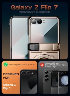 Foto 2 | Foto 2 | Funda De Teléfono Supcase Para Samsung Galaxy Z Flip 7 Con Soporte - Venta Internacional.