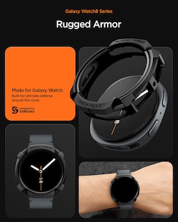 Foto 4 | Foto 4 | Funda Spigen Rugged Armor Para Samsung Galaxy Watch 8 De 44 Mm - Venta Internacional.