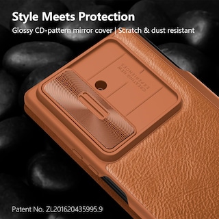 Foto 4 | Foto 4 | Funda Tipo Cartera Nillkin Para Samsung Galaxy Z Fold 7 Con S Pen Color Marrón - Venta Internacional.