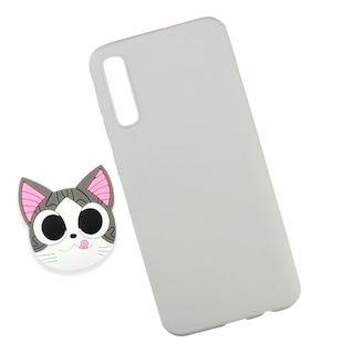 Foto 2 | Foto 2 | Funda Triche Diseño Gato con Sujetador para Galaxy A50 y A505 / Galaxy A30s y A307 color Gris