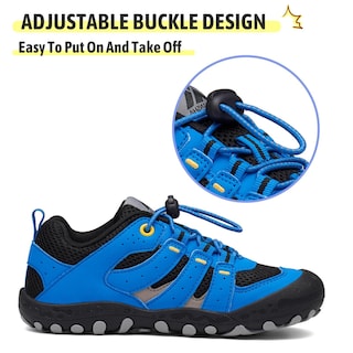Foto 4 | Foto 4 | Zapatos De Senderismo Mishansha Kids, Negros Y Azules, Talla 8.5 Para Niños Pequeños - Venta Internacional.