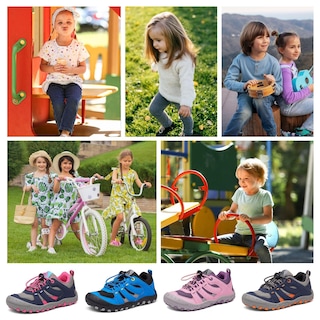 Foto 7 | Foto 7 | Zapatos De Senderismo Mishansha Kids, Negros Y Azules, Talla 8.5 Para Niños Pequeños - Venta Internacional.