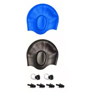 Foto 1 | Foto 1 | 2 Pcs Gorro Natación Silicona Impermeable Flexible Unisexo Eo Safe Imports Esi-16255 Multicolor