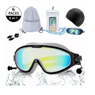 Foto 2 | Foto 2 | Kit de Gafas de Natación Eo Safe Imports Esi-4753 color Negro 6 en 1