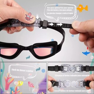 Foto 2 | Foto 2 | Language Gafas De Natación Para Niños, 2 Unidades, Eo Safe Imports Esi-18269-1 Multicolor