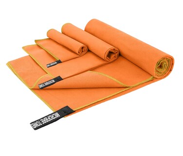 Foto 1 | Foto 1 | Toalla De Baño O Viaje De Microfibra De Secado Rápido Lonk 3 Pcs Naranja