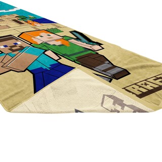 Foto 6 | Foto 6 | Toalla De Playa Jay Franco Minecraft Alex Y Steve 70x145cm - Venta Internacional.