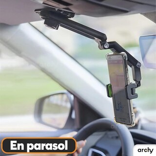 Foto 3 | Foto 3 | Soporte Base Porta Celular Archy Auto 360 Grados Para Parasol Visera De Coche Volante Compatibilidad Universal