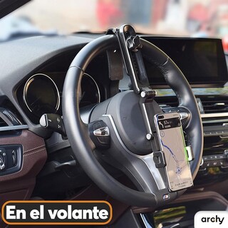 Foto 4 | Foto 4 | Soporte Base Porta Celular Archy Auto 360 Grados Para Parasol Visera De Coche Volante Compatibilidad Universal
